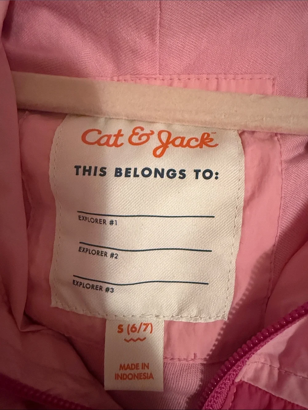 Cat & Jack Pink Two-Tone Colorblock Windbreaker Jacket